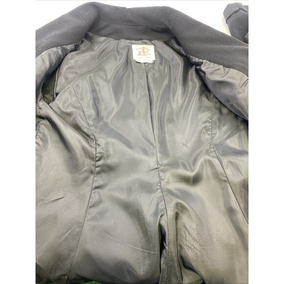 BOGO Broadway Vintage Collection Black Wool Blazer Three Button High Low Women M - Picture 12 of 12